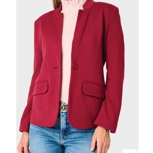 Gibsonlook Women's Burgundy Blazer